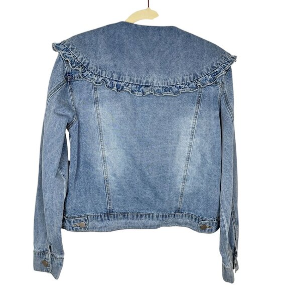 Mable Serenity Peter Pan Collar Denim Jacket, S - Picture 3 of 9